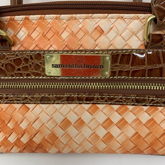Samantha Brown Tan Orange Woven Wine Cooler Bag - Picture 9 of 13